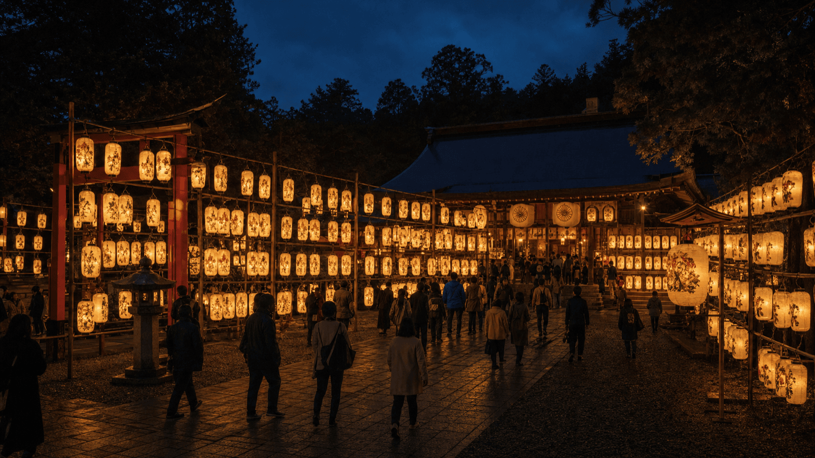 Akita's Jiguchi Picture Lantern Festival Lights Up the Night With 300 Lanterns