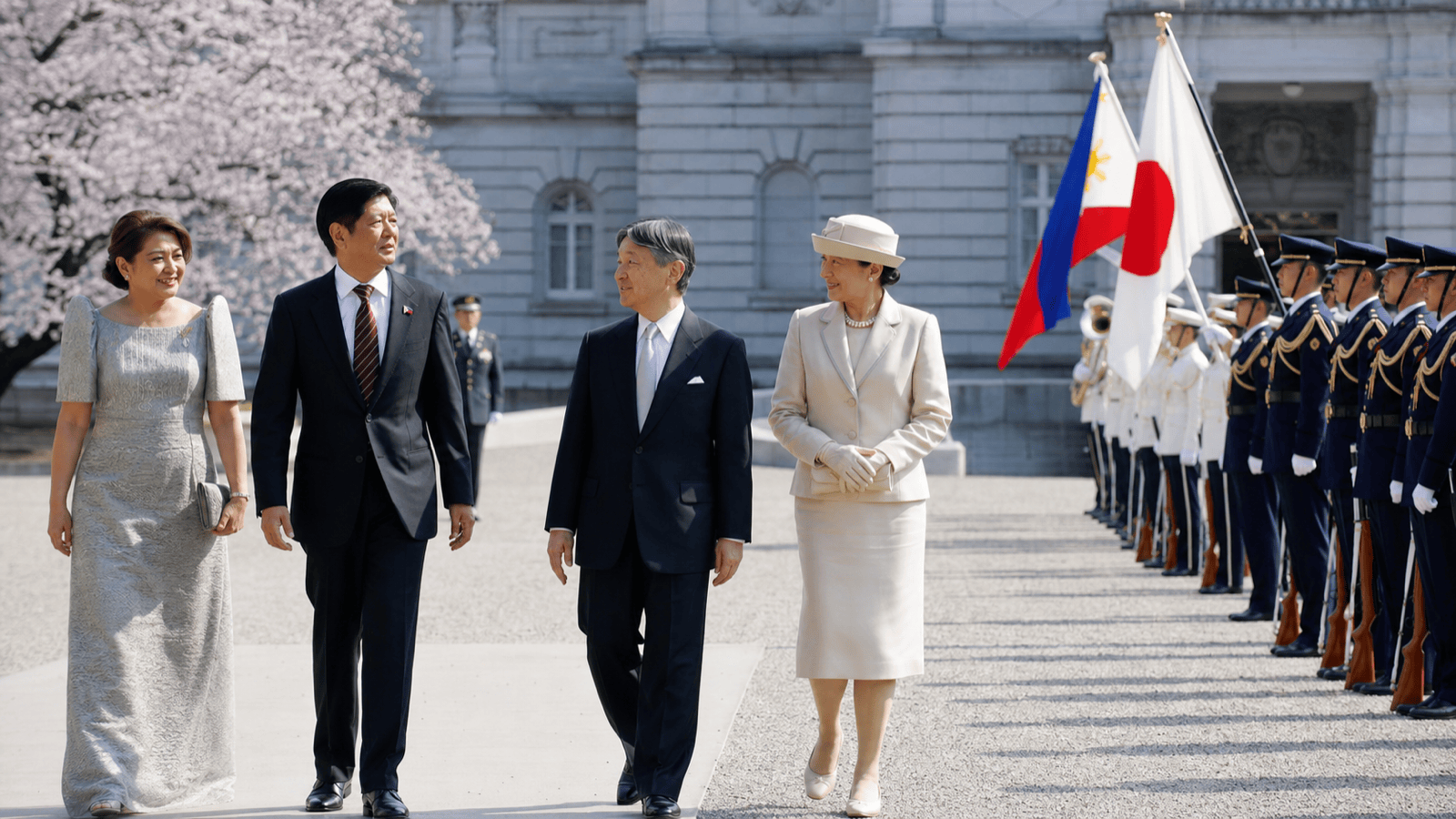 President Marcos Receives State Welcome in Tokyo